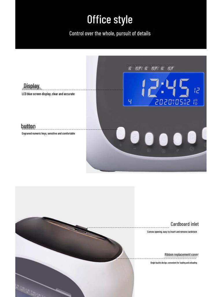 Puwei Card-Based Attendance & Punch Clock Machine for Employee Commute Tracking