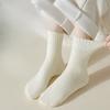 Women's Autumn and Winter Cashmere Mid-calf Warm Fleece Thickened Plush Long Calf Postpartum Socks Floor Sleeping Wool Long Socks