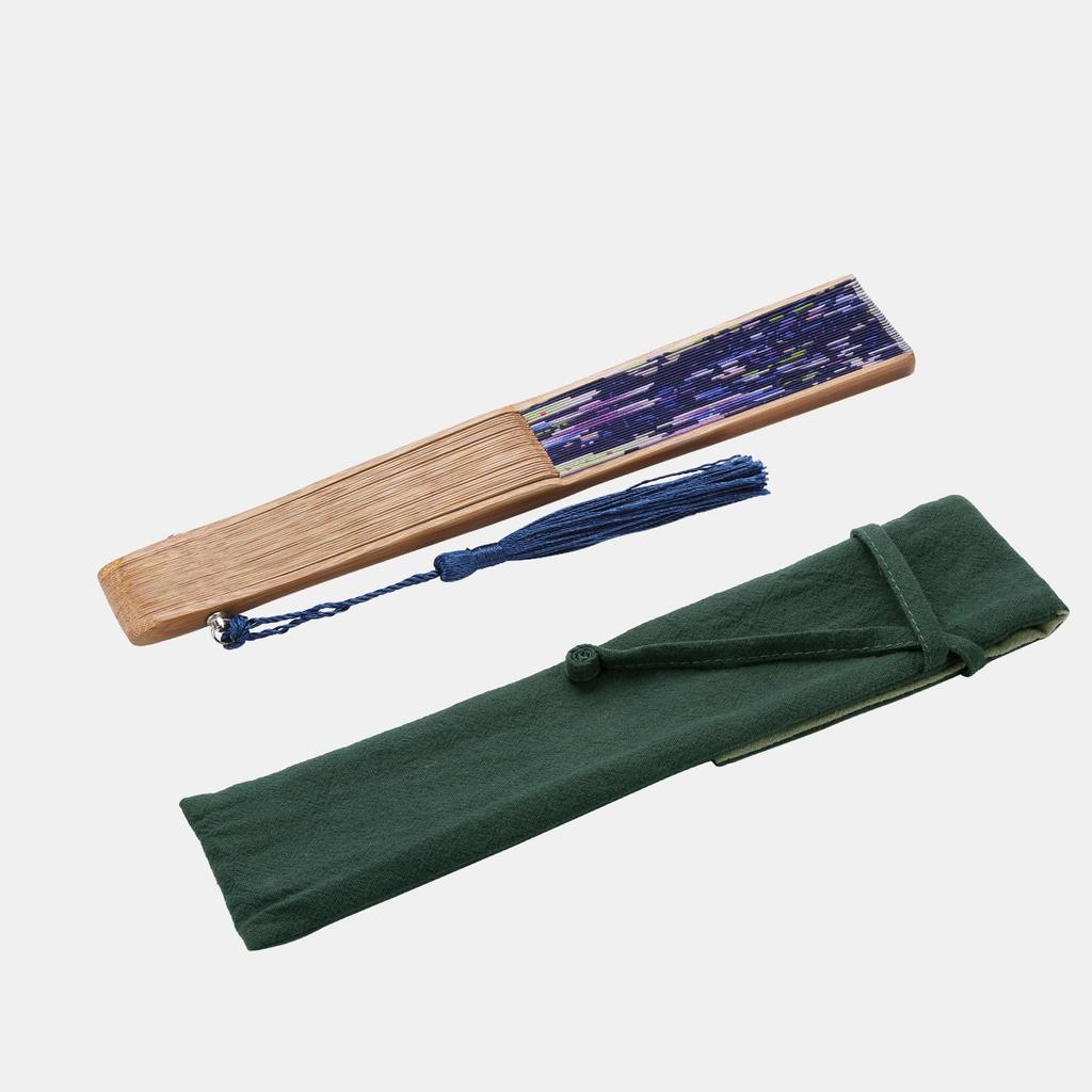 Keysweet Sakura Vikbar Sommarfläkt med Bambu Förvaringspåse Körsbärsblomma Perfekt för Sommarfyrverkerier och Japanska Kläder Damfläkt, Revben,