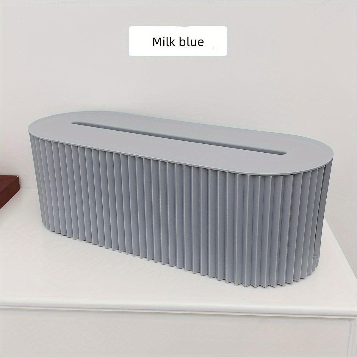 

1pc Cable &Power Strip Organizer Box, Dustproof with Lid for Chargers, Data Cables, Desktop Storage Box, Cord Finishing Solution синій