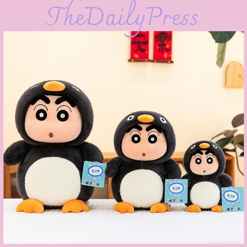 Penguin Shin Crayon Chan Plush Toy Animal Stuffed Doll Cartoon Kids Cute Gifts