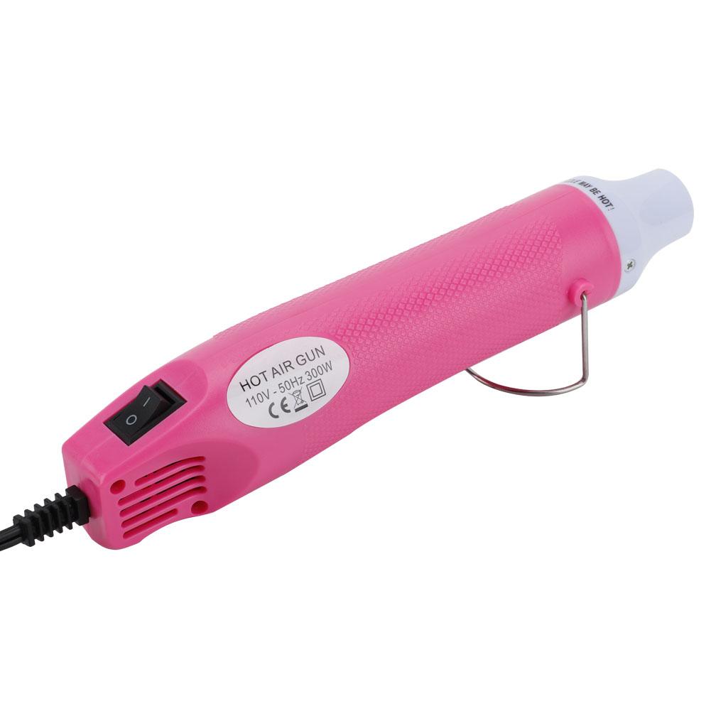 

Электрический термофен для рукоделия, инструмент для эмбоссинга, термоусадочной трубки, сушки ( , розовый) US Plug