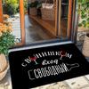 1 Russian Style Wine Themed Welcome Doormat, Cyrillic Text Print Non-Slip Rug, Durable Washable Floor Mat for Entryway and Home