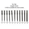 11pcs Torx Screwdriver Bit Set Hex Security Head 75MM Extra Long Magnetic Security Screwdriver Set Hand Tool