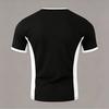 Men's Color Block Half Button Short Sleeve T-Shirt for Summer Casual Athletic Wear