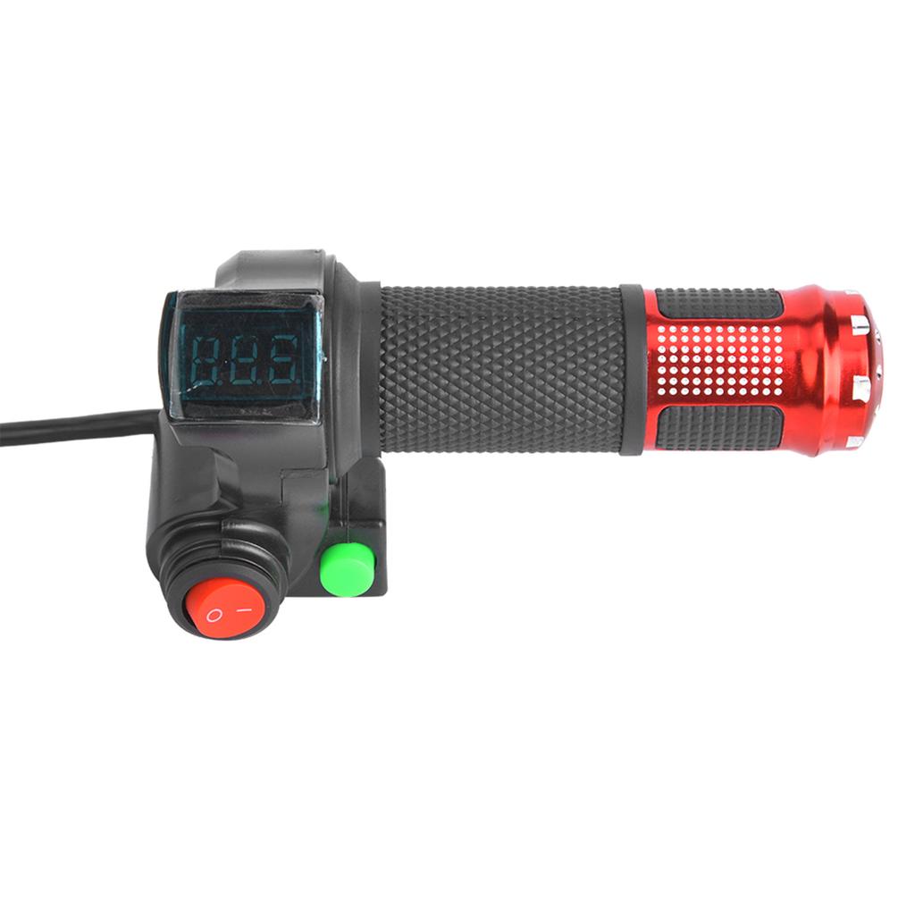 1 Pair Universal LED Voltage Display Twist Throttle for 12?99V Electric Bike Scooter