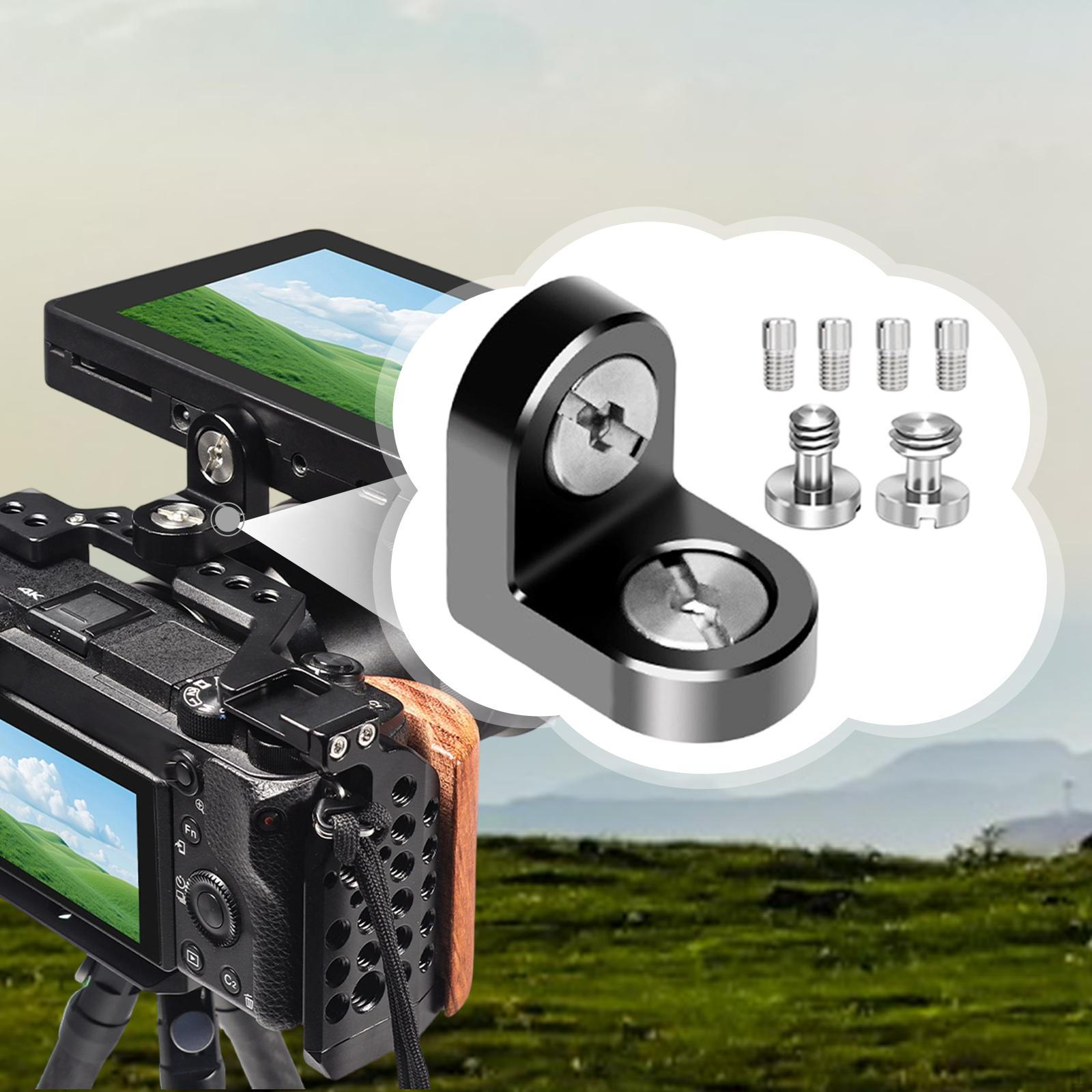 

Right Angle Mount Extension Bracket Accessories 1/4 3/8 Connector Photography Universal