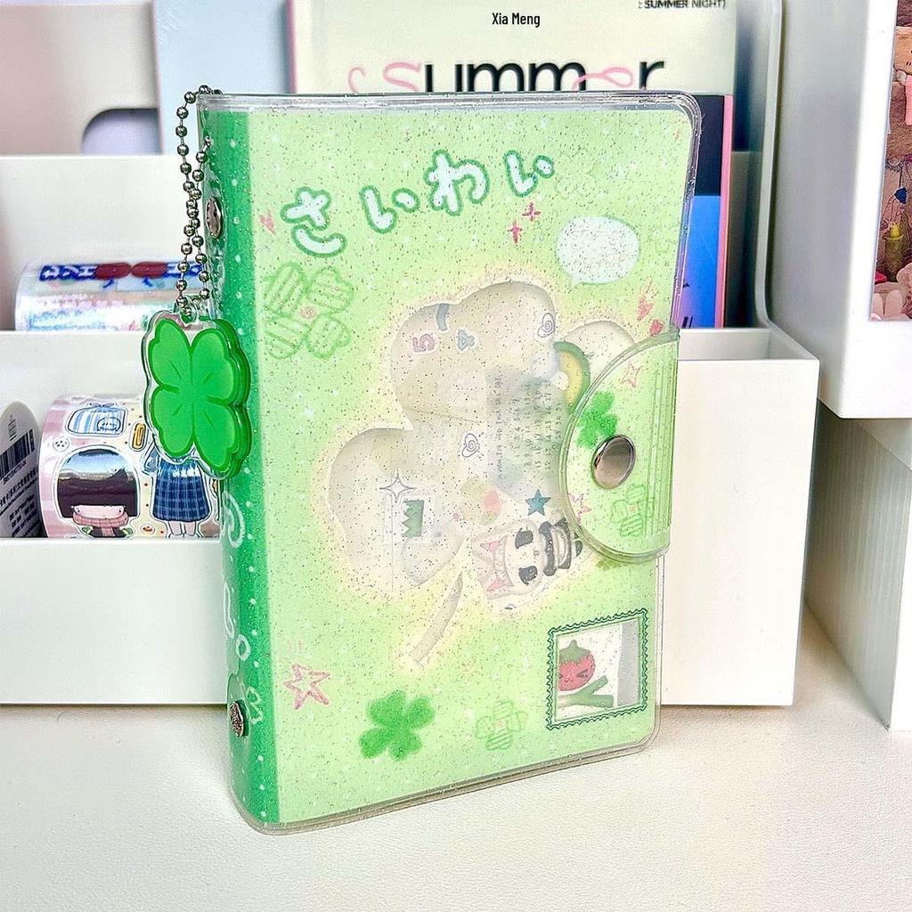 A7 Glitter Planner: Portably Cute Detachable Loose-leaf Sticker Album Pocket Book Wakawaka