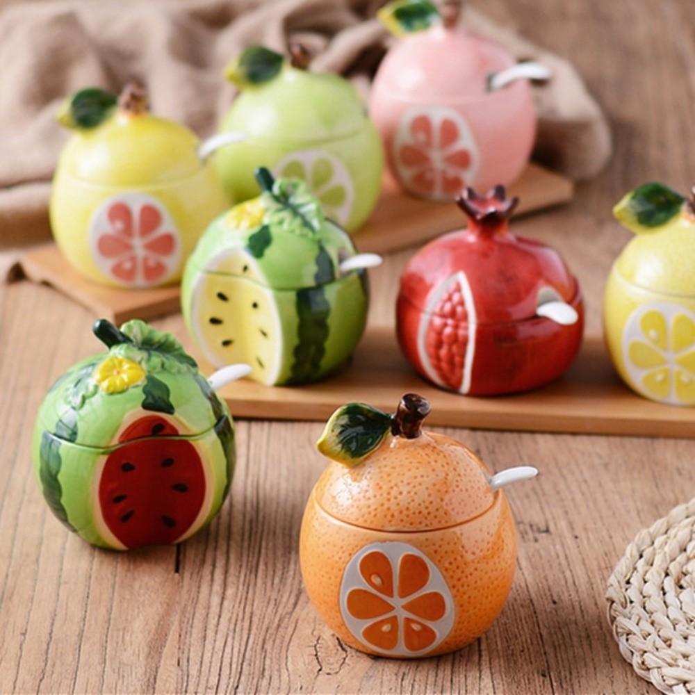 Decorative Salt Sugar Jar Japanese-style Spice Storage Jar Ceramic Spice Jar  Cooking Essentials