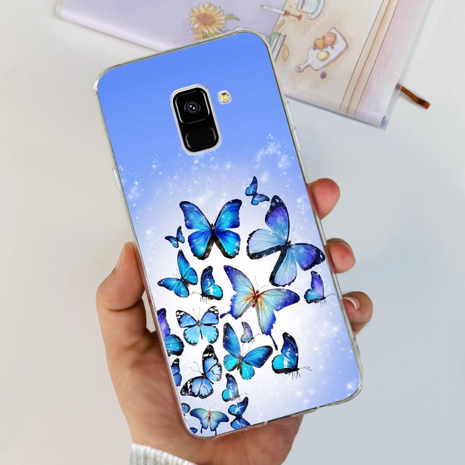 For Samsung Galaxy A6 A8 Plus Case 2018 Case Fashion Butterfly Soft Clear TPU Phone Cover For Samsung A6+ A8+ A 6 A 8 2018 Funda