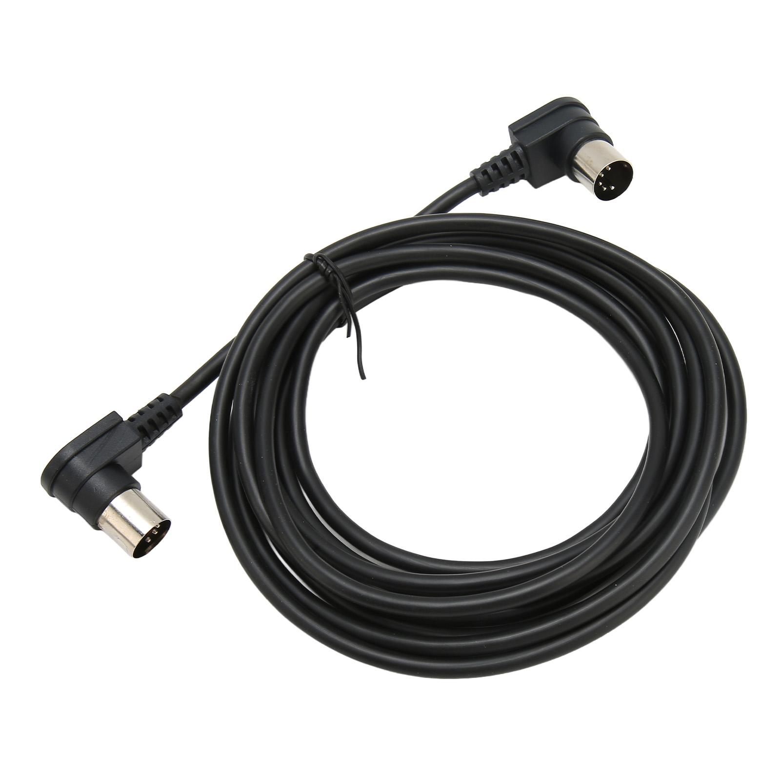 

90 Degree Angle 5 Pin DIN Cable Right Angle Male to Male MIDI Sound Cable for TV Surveillance Camera 3 m 9.8ft 3 Meters / 9.84ft