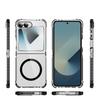 In Stock for Z Flip6 Samsung Phone Case Magnetic Suction, Anti Fingerprint Foldable Transparent Phone Case