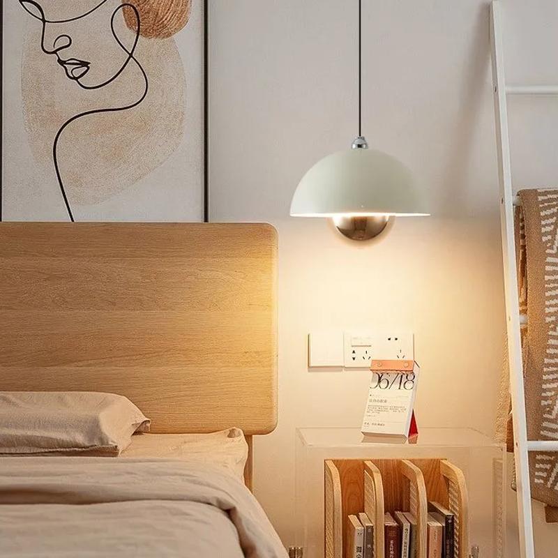 Scandinavian minimalist style bedroom bedside small chandelier creative lift function hand swept open light restaurant chandelie