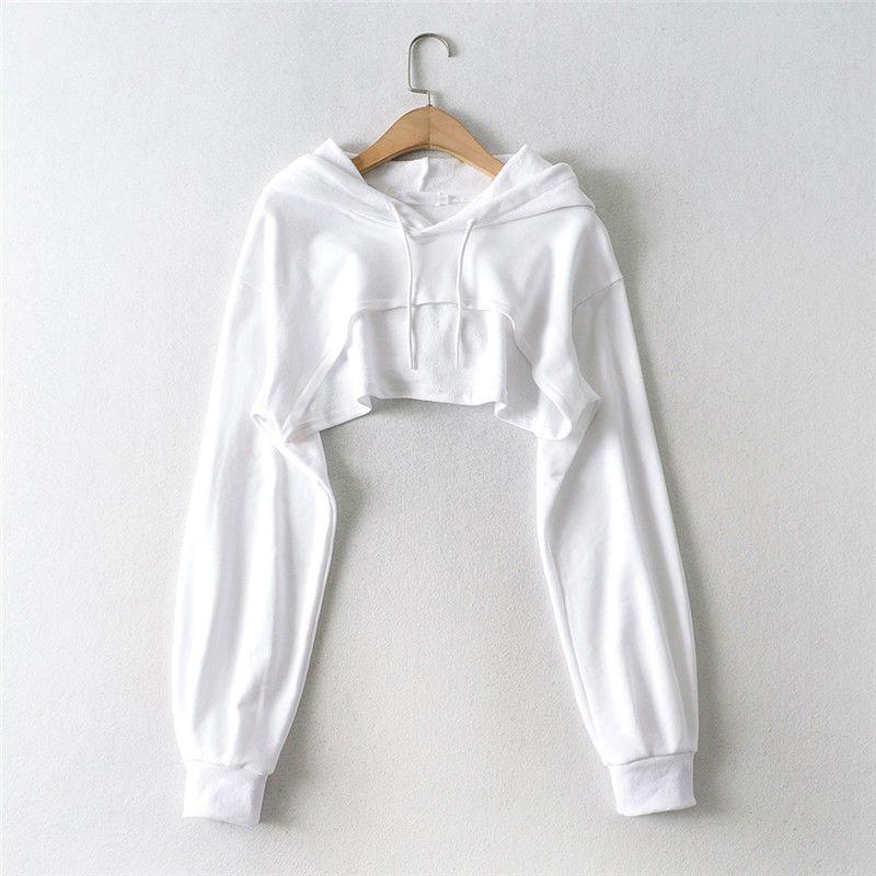 Women's Spring & Autumn Cropped Dance Hoodie - Versatile, Long-Sleeve, Loose-Fit