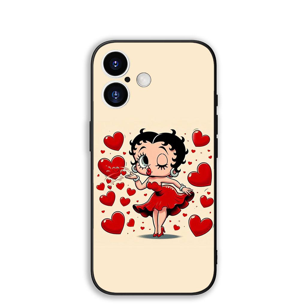 

Cover for Apple iPhone 16 15 14 11 Pro Max 6 7 8 Plus + SE2 SE3 SE 2022 2020 8+ Phone Case Kawaii B-Bettys Anime B-Boops iPhone (7)(8)