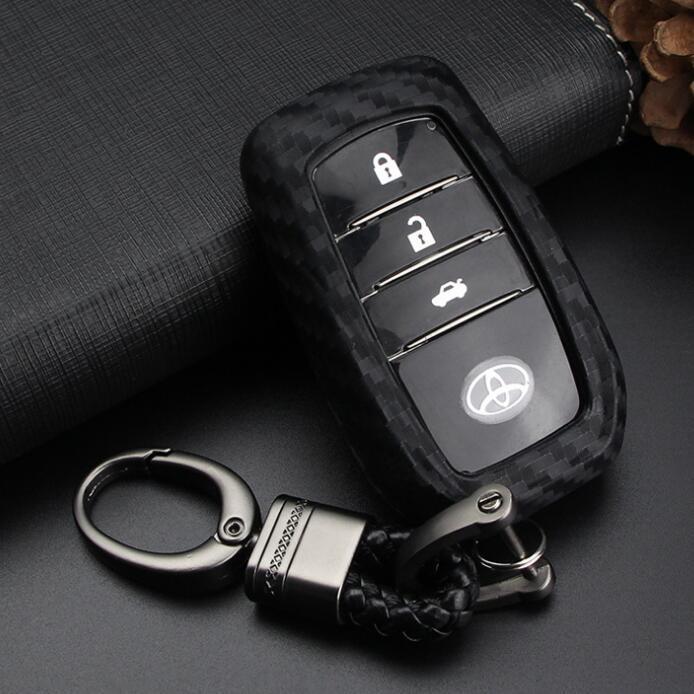 Compatible Key Fob Cover for Toyota Camry, Highlander, Corolla, Prado, Land Cruiser, Crown, Levin