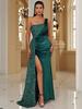 European and American high-end fishtail long dress party banquet temperament single off-the-shoulder dress evening dress