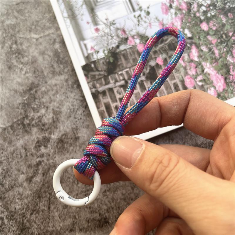 Key Ring Lanyard Matching Color Cellular Pendant Braided Cord Rope Keychain Anti-lost Sling Key Landyard Premium Accessories