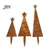 Comfortable Garden Accents 3 Pcs Christmas Tree Metal Ornament Set, Star-Topped Yard Decorations, Rustproof Durable Ornaments Lightweight Holiday