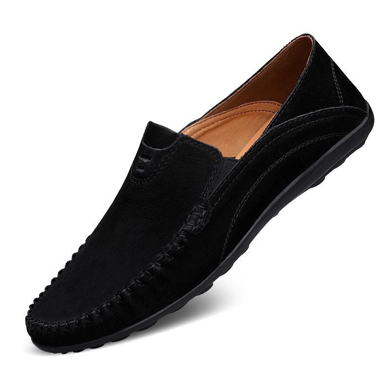 Casual Doudou Shoes Men's Shoes Leather Shoes Breathable Trend One Pedal Lazy Soft-soled Doudou Shoes