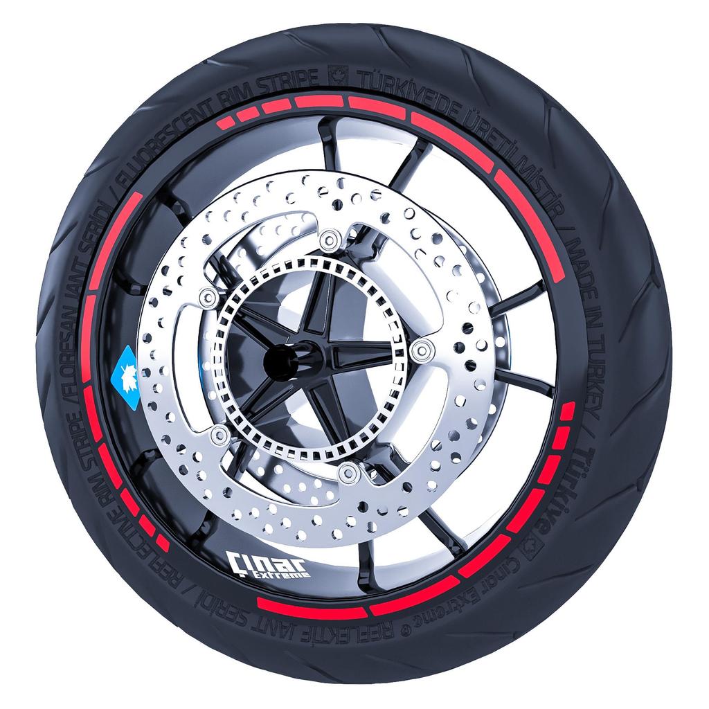 Buy Reflective Red Moto GP Style Rim Tape Wheel Stripes Decals Sticker ...