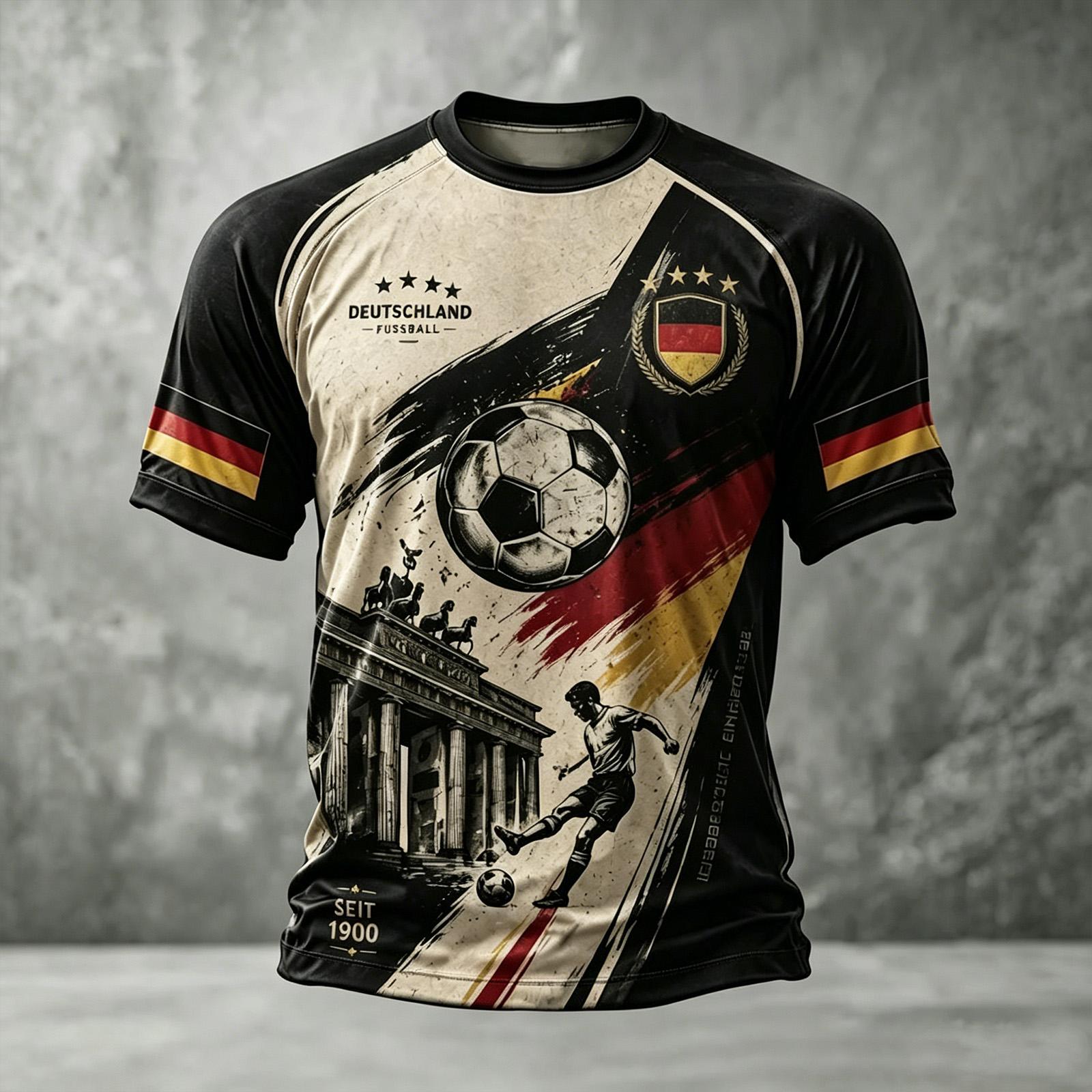 Men s Casual Printed Short Sleeve T Shirt Round Neck Lightweight Breathable Summer Top S