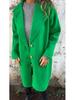 2024 Women's Autumn/Winter Long Sleeve Woolen Overcoat with Turn-Down Collar