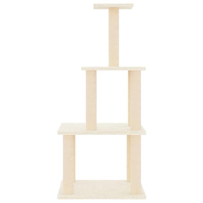 Maison Exclusive - Arbre à chat avec griffoirs en sisal crème 111 cm