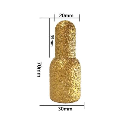 New Design Diamond Brazed Backwater Grinding Wheel Finger Bit Milling Cutter Trimming Abrasive Round Head Quartz Stone Counter