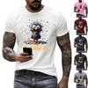 Men's Fashion Casual  Printed Short Sleeve Round Neck Pullover Tops