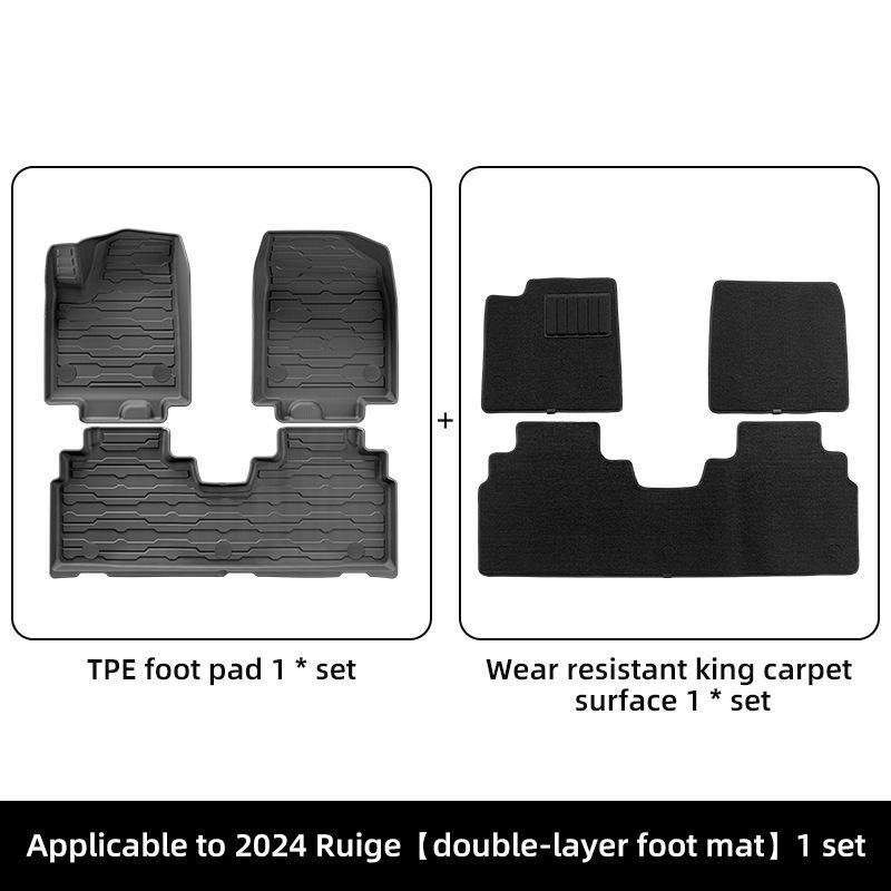 Eco-Friendly TPE Floor Mats and Seat Back Mats for 2024 Cadillac Lyriq