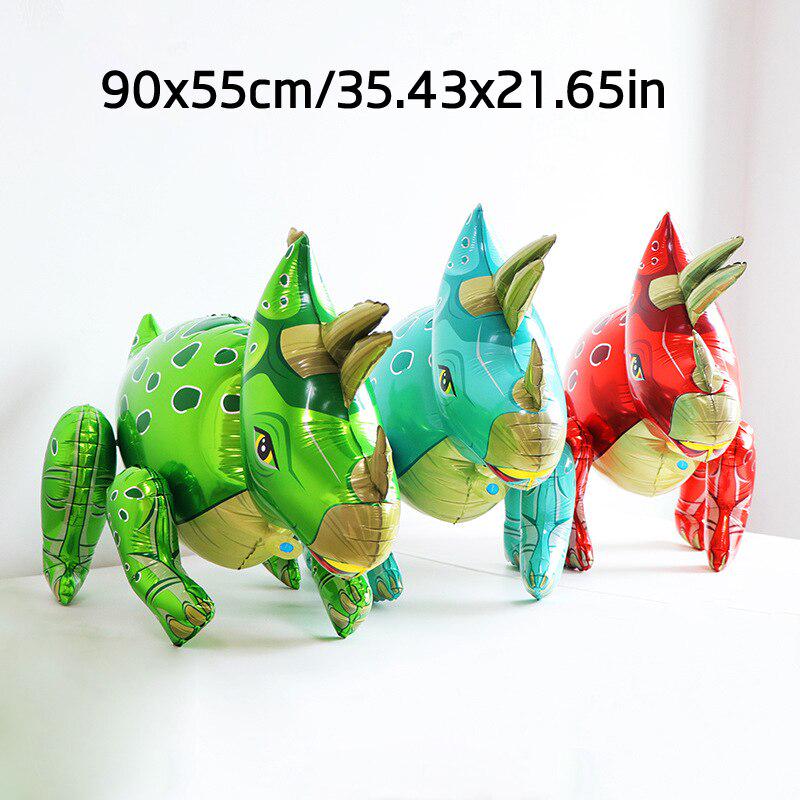 Baloane cu Folie de Aluminiu cu Heliu, cu Dinozauri 3D, Pentru La Mulți Ani, Jucării Anime, Cadouri Pentru Copii, Accesorii Petrecere