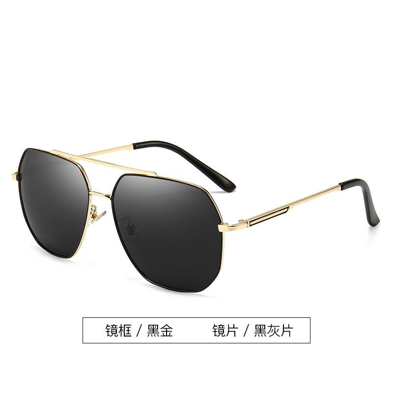 

Polarized, Sunglasses Men S Retro Toad Sunglasses High Definition Polygon Double Beam Tide Metal Ins Fashion