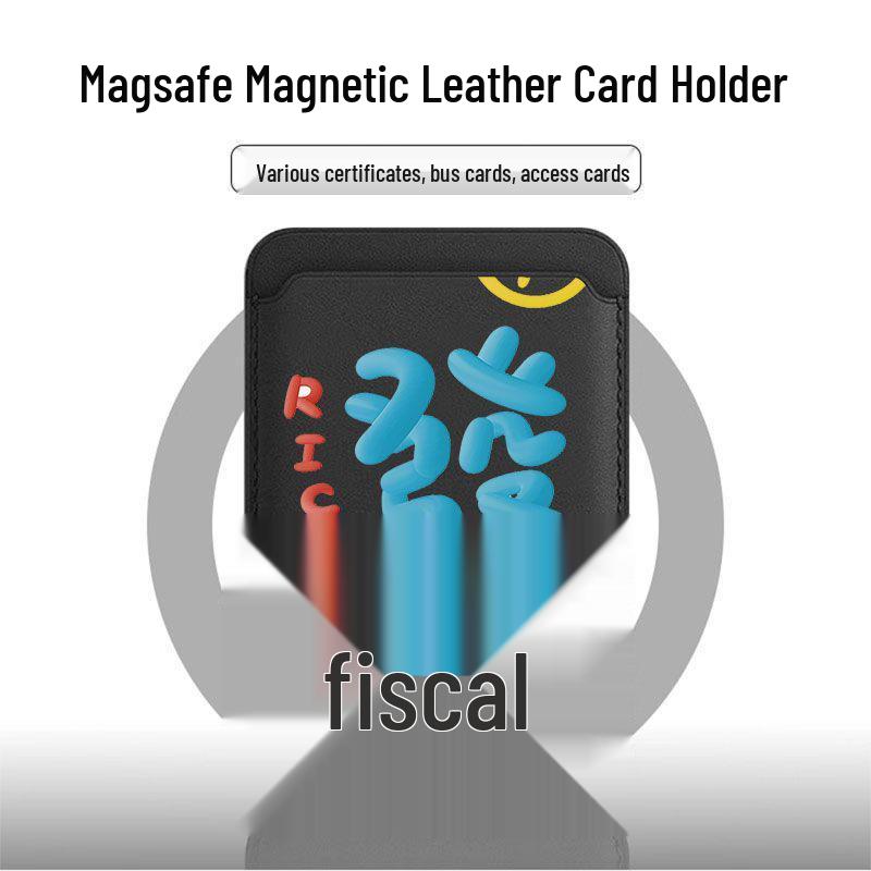 Colorful Magnetic Leather Card Holder for MAGsafe Apple Phone Case Single Card Holder