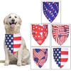 USA Flag Pet Bib Dog Bandana - Patriotic Triangle Scarf Single Layer Printed for Dogs And Cats Pet Accessories