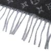 Excellent LOUIS VUITTON Scarf Escharp monogram gradient Noir cashmere M71607 Used