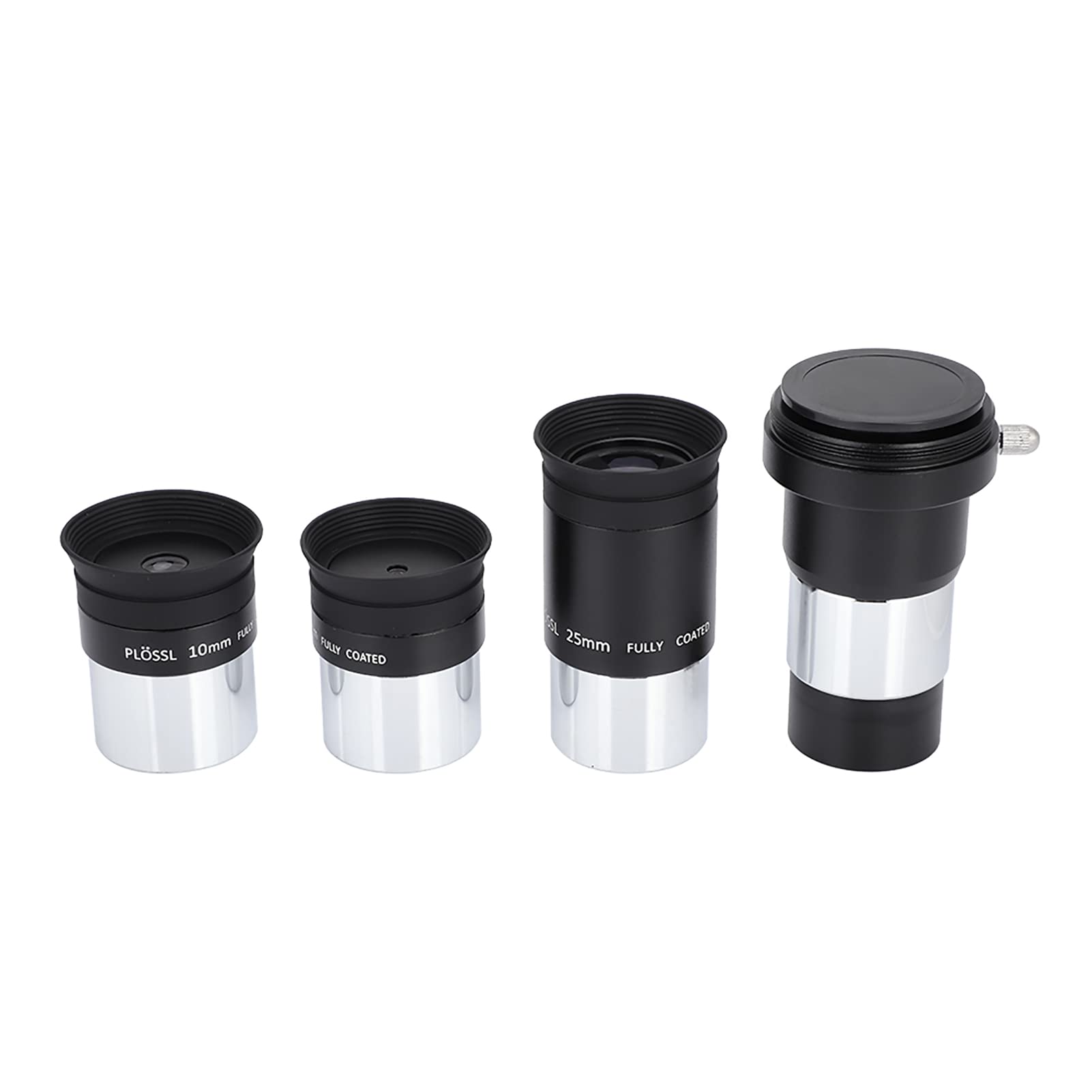 

1.25-inch Telescope Eyepiece Set, 4/10/25mm 2X Barlow Lens Kit, Multi-Coated Full Metal, 3 Eyepieces, Minimizes Reflections, for Astronomy