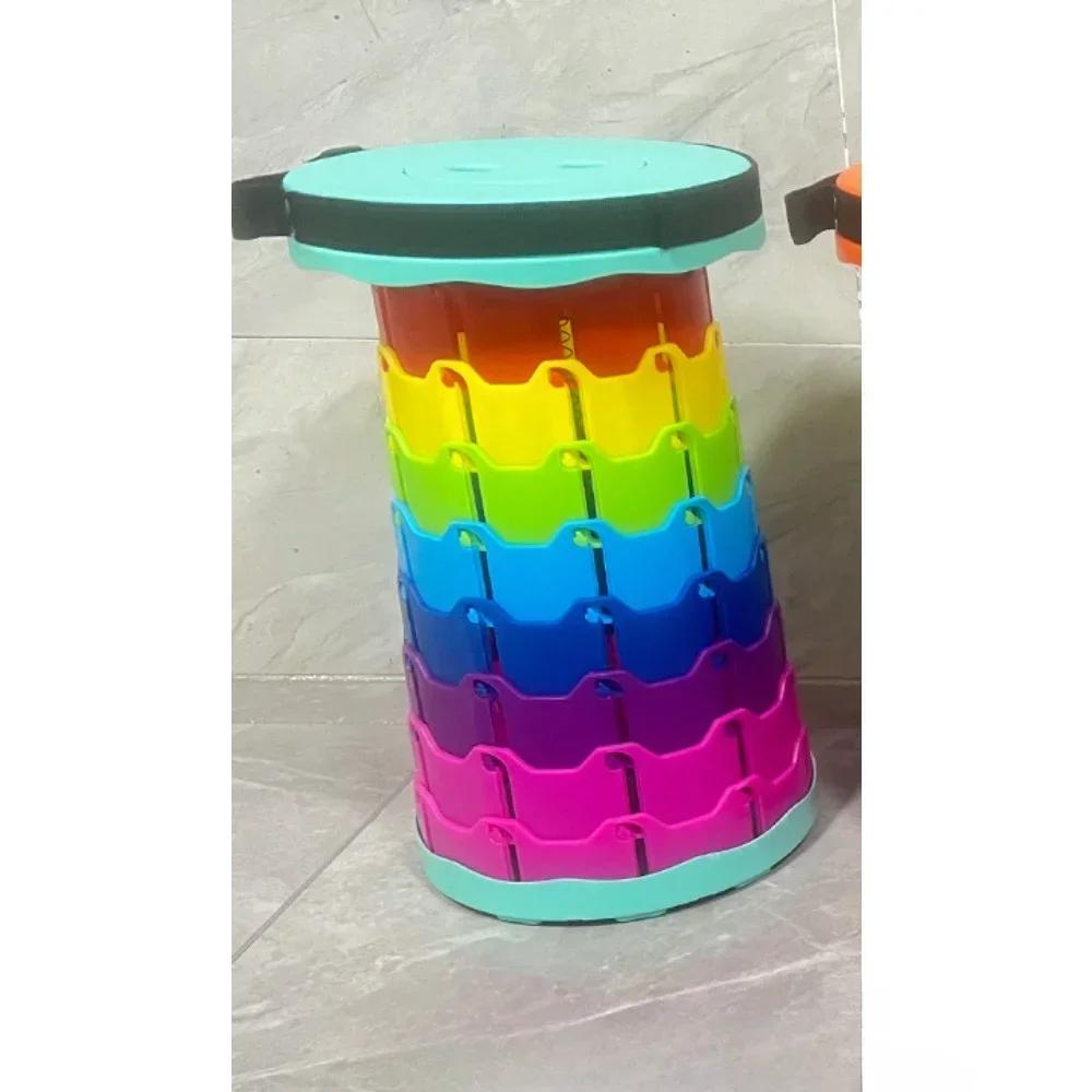 Upgraded Foldable Stool Thickened Portable Foldable Stool Retractable Stool for Fishing Hiking Barbecue Party Chair