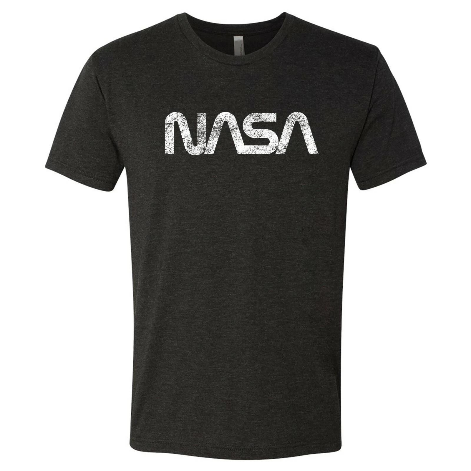 NASA Distressed Worm Logo - Astronaut Space Exploration Science Triblend T-shirt XL
