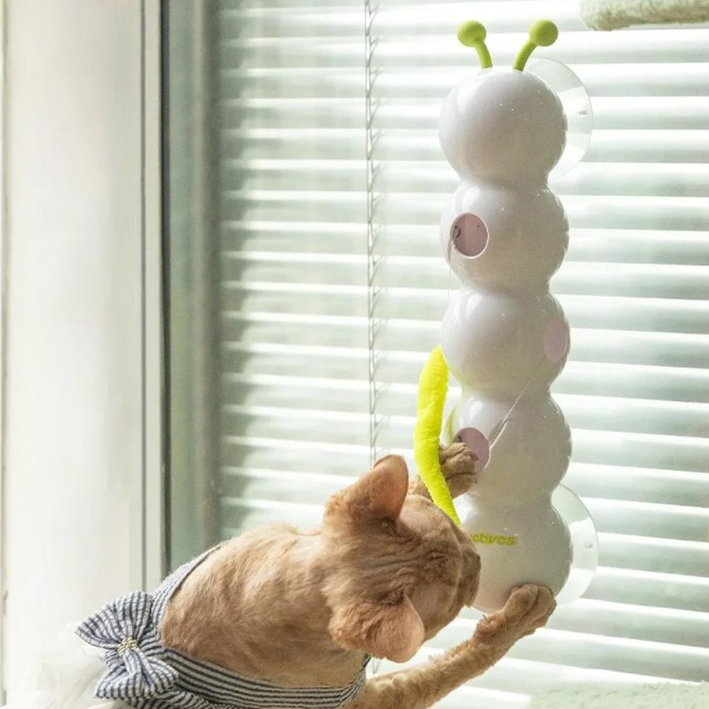 Caterpillar Interactive Cat Toy Motion Activated Kitten Toy Rechargeable Automatic Cat Toy for Bored Indoor Cats