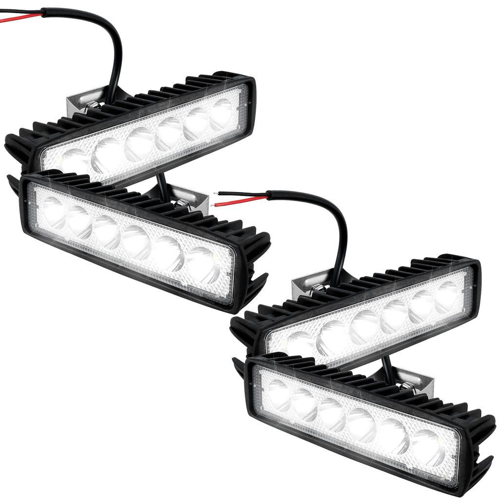Listwa świetlna LED samochodowa 12V 18W 6000K Super jasne światło robocze IP67 wodoodporne światło przeciwpowodziowe białe światło drogowe światło do jazdy