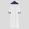 Dubai Islamic Men's Color Block Long Robe