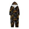 Halloween Print Family Matching Hooded Long Sleeved Zippered Jumpsuit Set