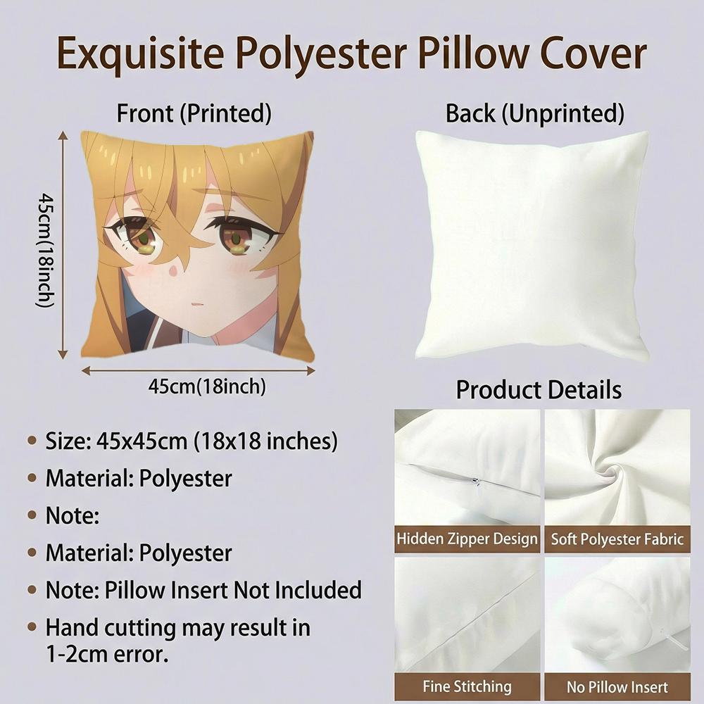 Anime Silent Witch Cushion Cover Decorative Cushions Covers Cover Sofa 50X50 Pillow 4 Piece 45X45 40X40 Pillowcase