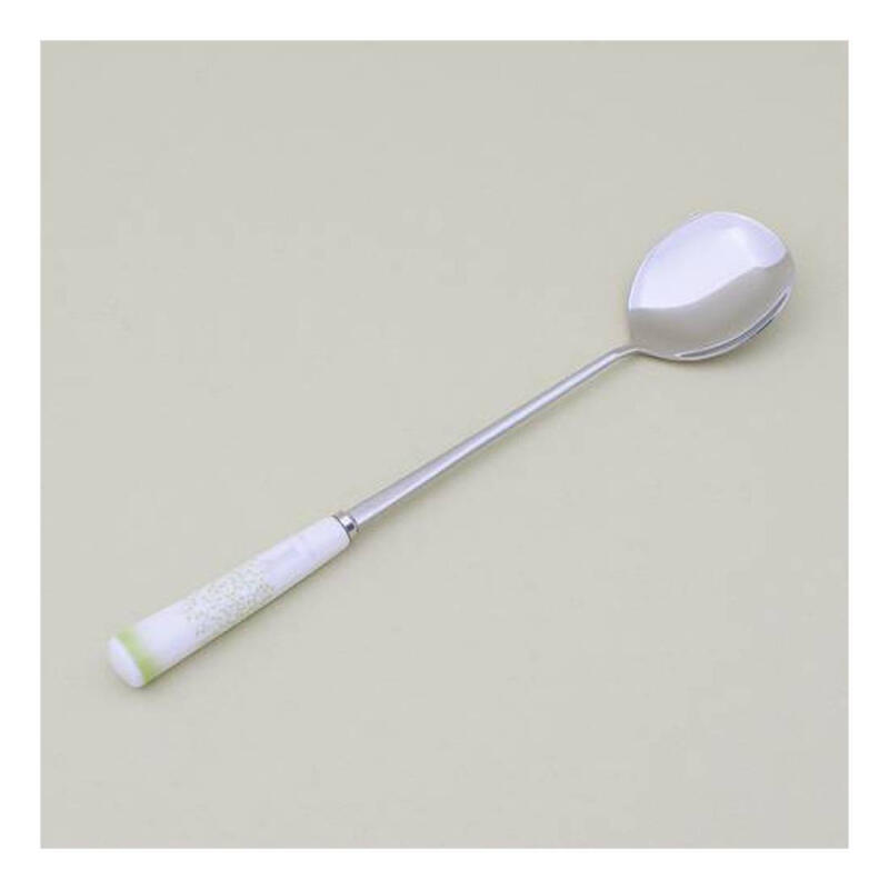 Керамическая цветочная ложка  Зеленый клен