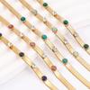 Trendy Elegant Colorful Natural Stone Rhinestone Versatile Stainless Steel Bracelet Jewelry