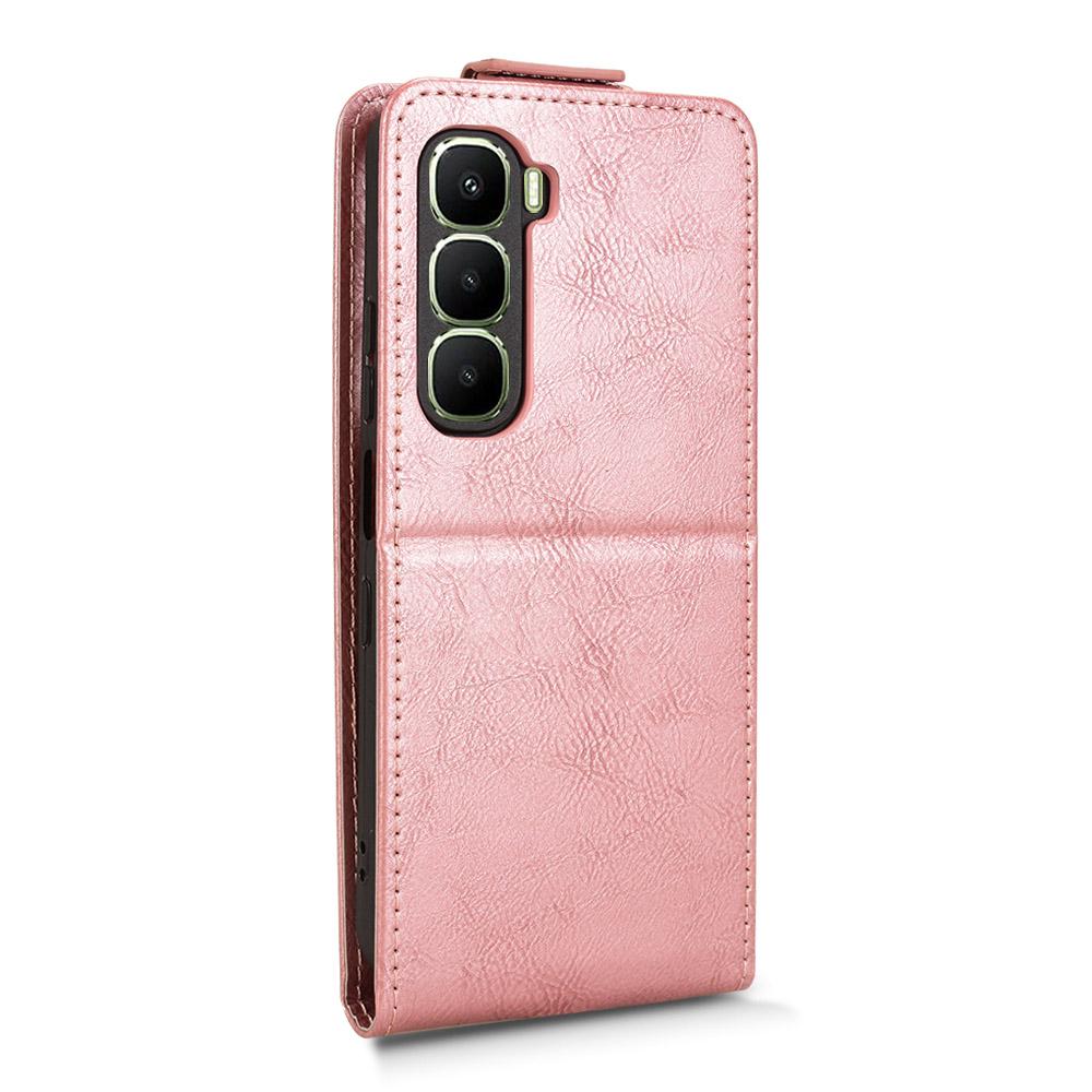 For Infinix Hot 60i 4G/Hot 60 5G Stand Case Magnetic Clasp Vertical Flip Leather Phone Cover with Card Holder