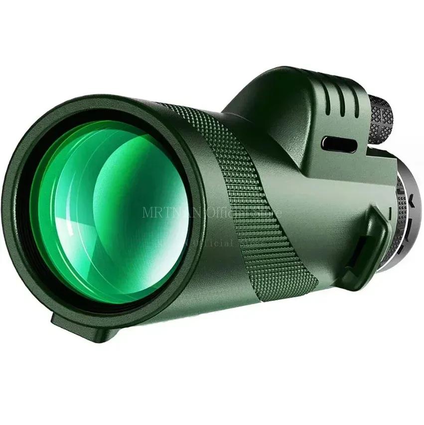 80X100 HD Monokulares Teleskop Zoom mit großer Reichweite mit Stativ Telefonclip für Outdoor Jagd Camping Tourismus