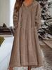 Cross-border 2025 New Autumn/winter European and American Loose Casual Fleece Hooded Long-sleeve Dress Loungewear