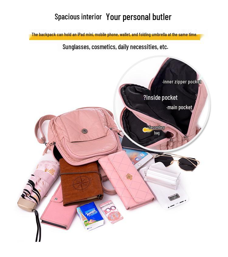 Bestickter Leder-Rucksack mit Blumenmuster: Brusttasche im nationalen Stil zum Einkaufen und Reisen